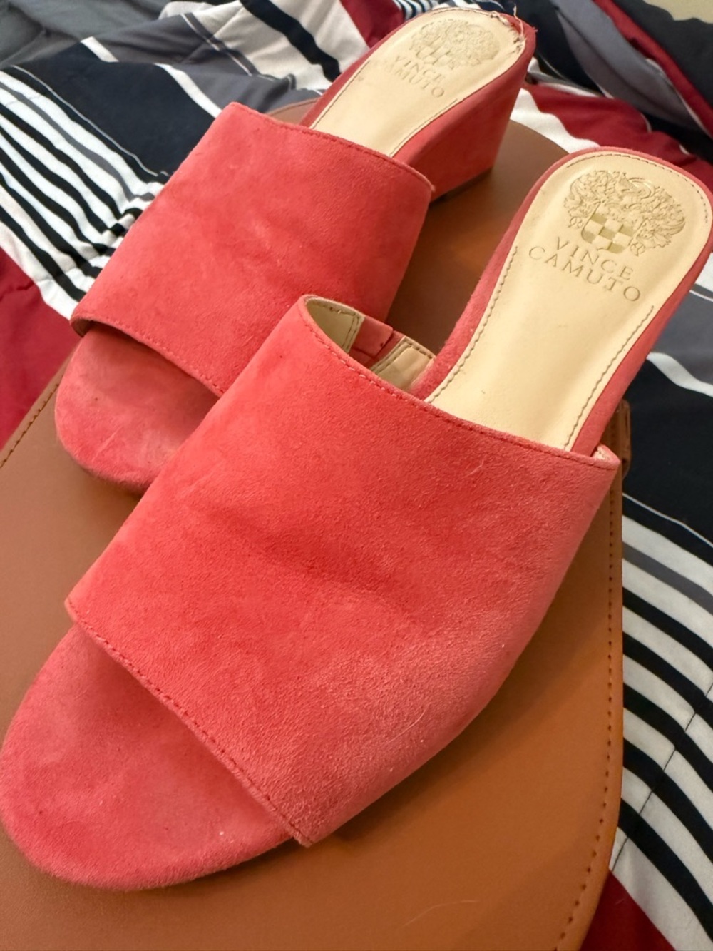 Vince Camuto Coral Suede Slide Mules - Women